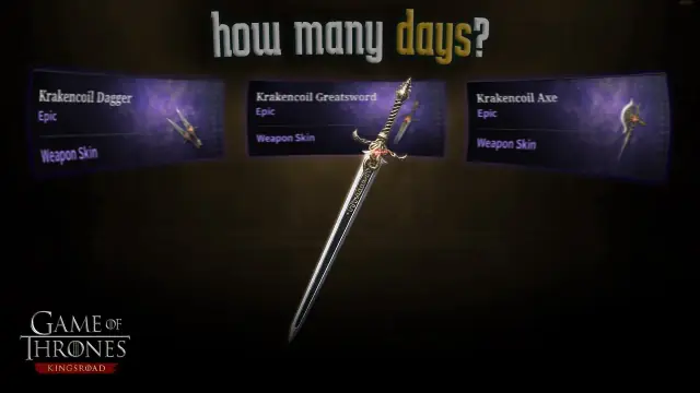 Game of Thrones Kingsroad weapon skins Unlock and Equip Guide
